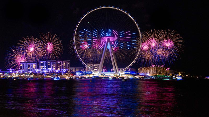 Fireworks at Bluewaters Island Dubai